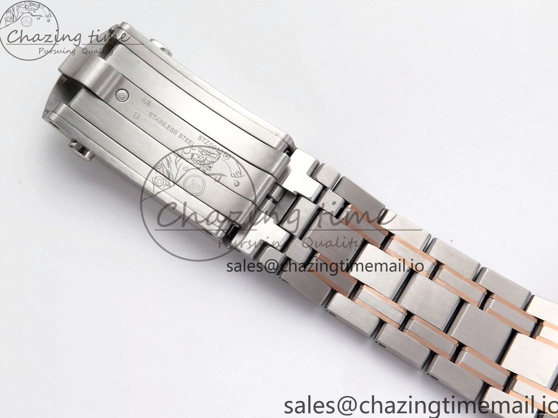 0111 Seamaster 300m Chrono SS YG OMF 1:1 Best Edition Blue Dial on SS YG Bracelet A Popular 7685